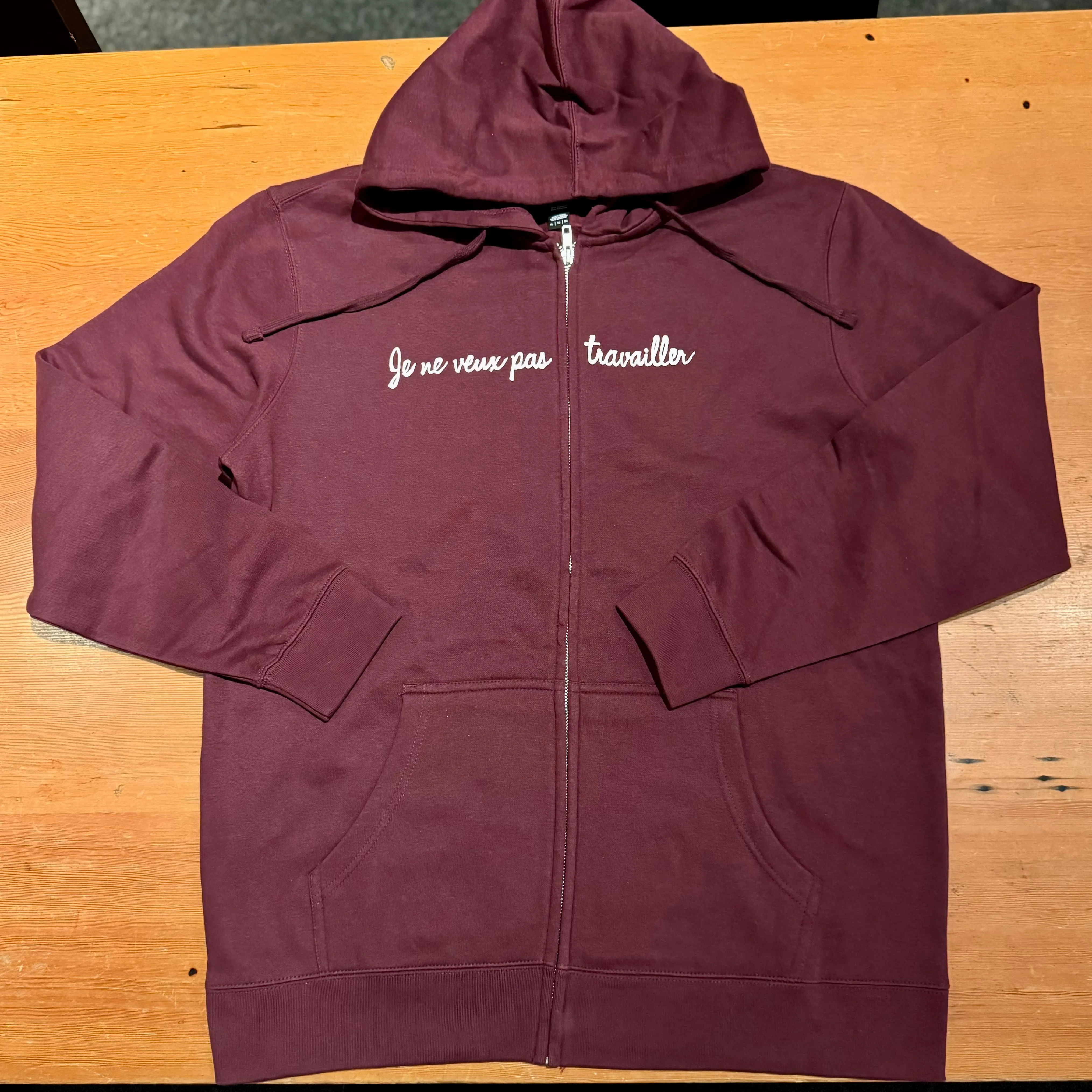 Je ne veux pas travailler | Hoodie - MAROON