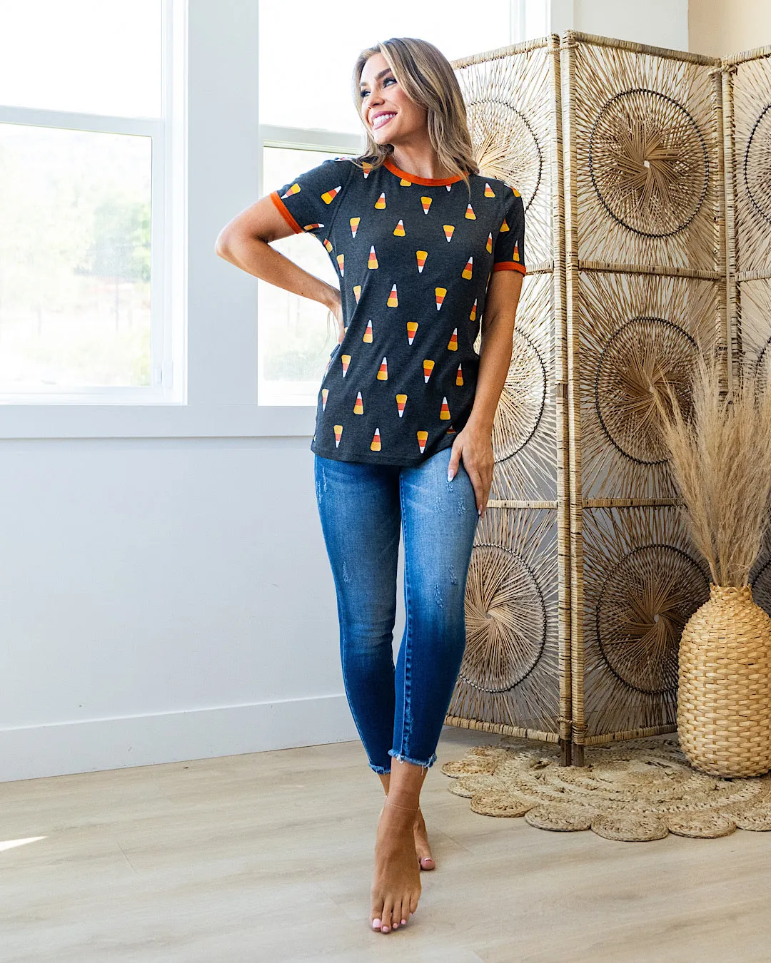 NEW! Ampersand Ave Candy Corn Cutie Tee