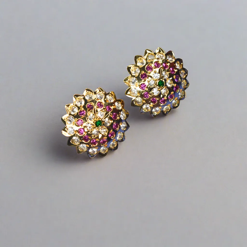One Gram Gold Daily Wear Kammalu Earrings
