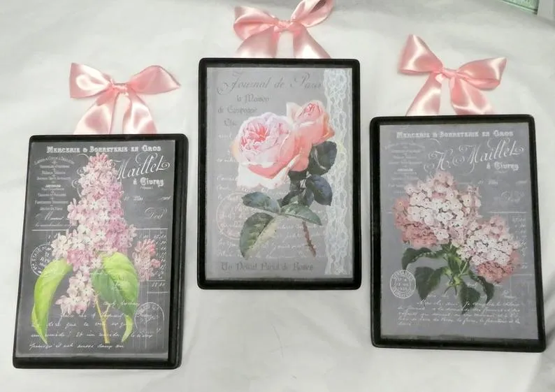 Paris plaques, Wood signs, Paris signs, French Country decor
