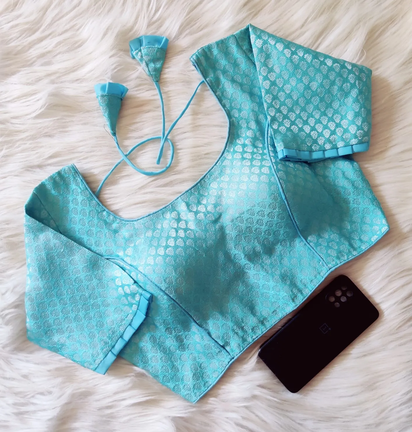 PARTY WEAR KHATAN BANARASI BLOUSE