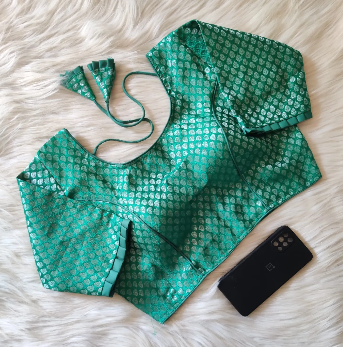 PARTY WEAR KHATAN BANARASI BLOUSE