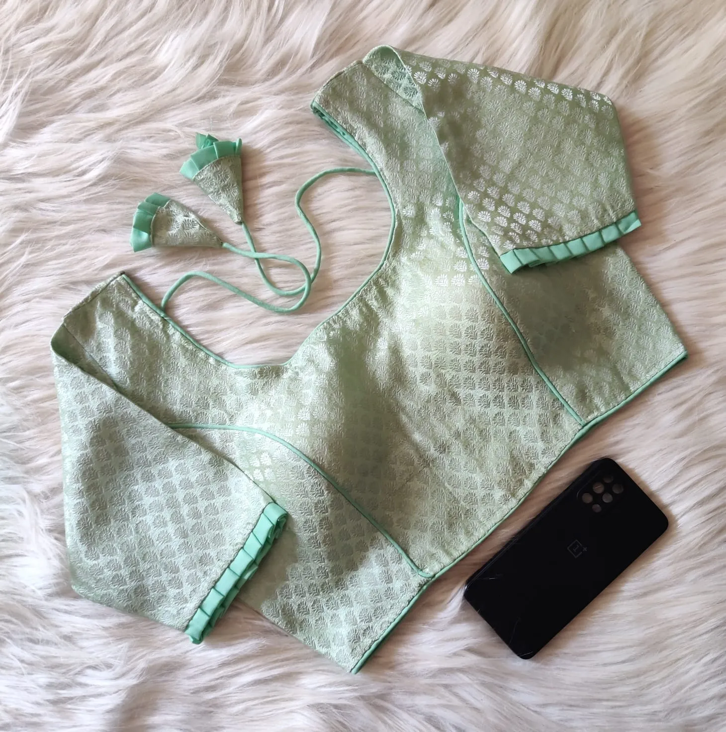 PARTY WEAR KHATAN BANARASI BLOUSE