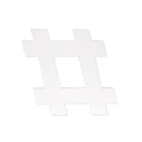 Primed Paper Mache Symbol - Hashtag