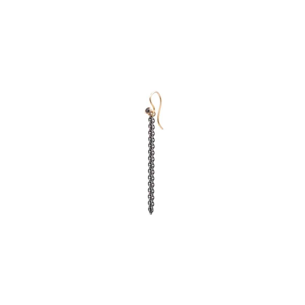 "Drosera"  Black Diamond Chain Earinng
