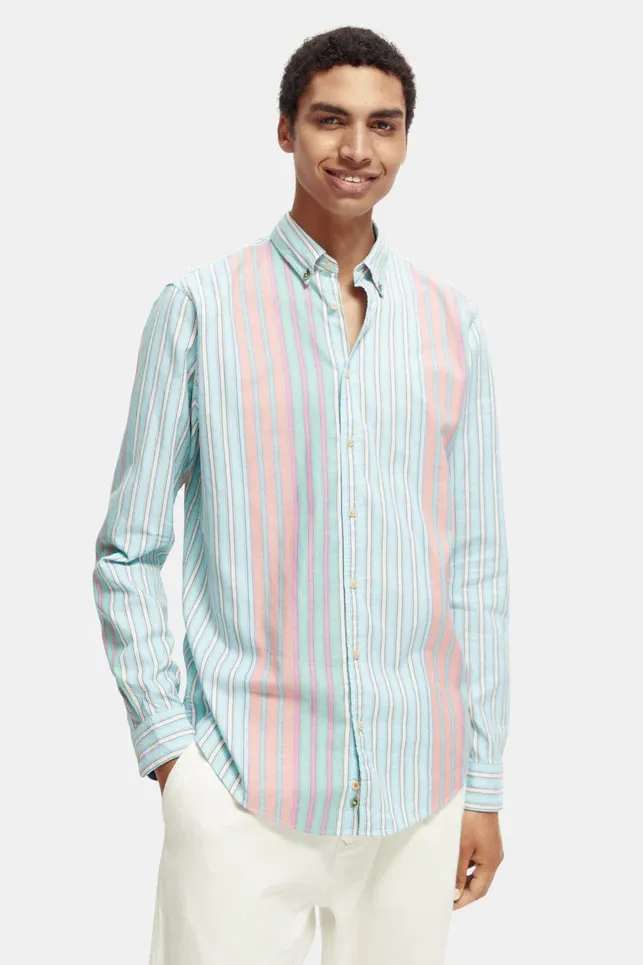 S&S L/S SHIRT STRIPED OXFORD 167378