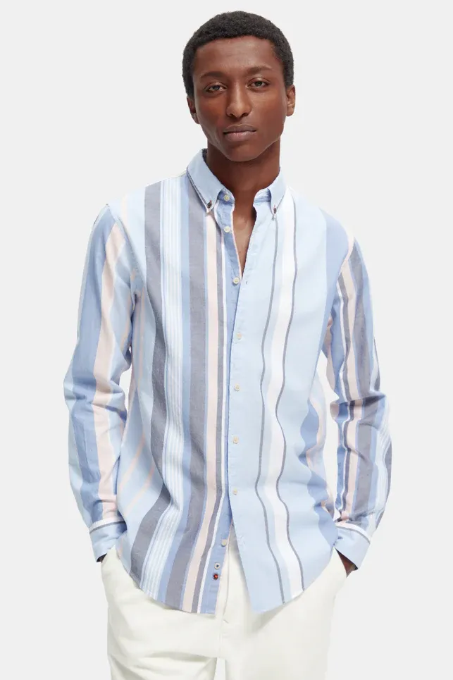 S&S L/S SHIRT STRIPED OXFORD 167378