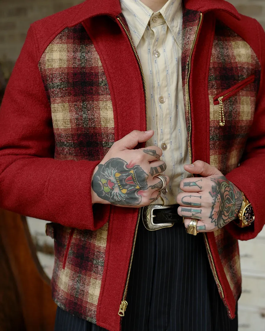 Scarlet Contrast Sports Jacket