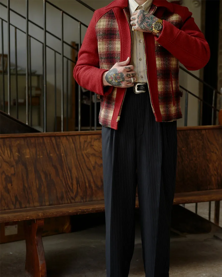 Scarlet Contrast Sports Jacket