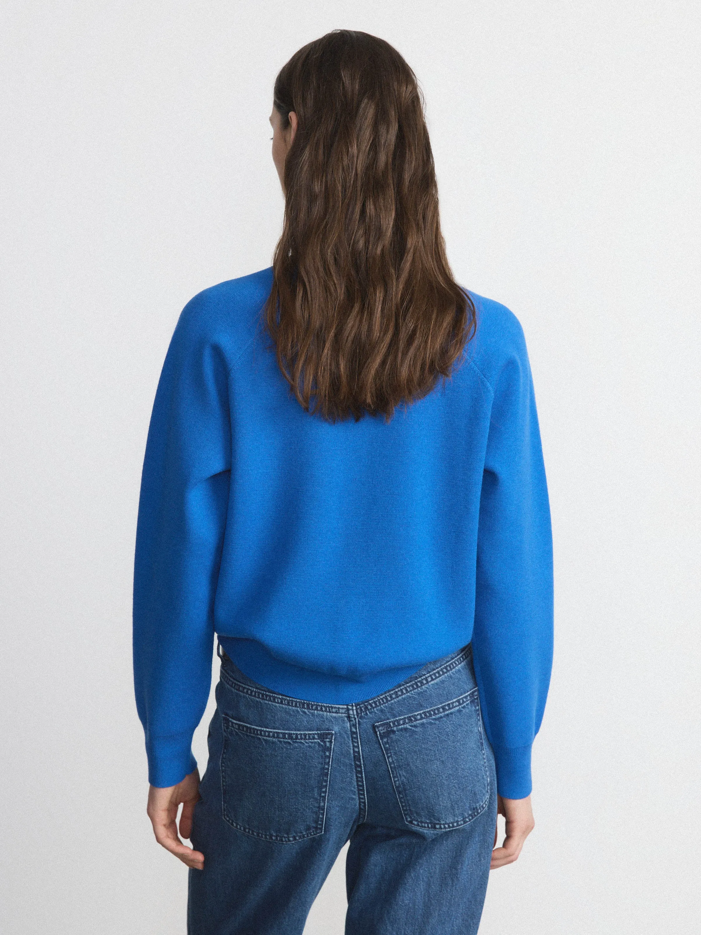 The Compact Raglan Sweater in Nautical Blue