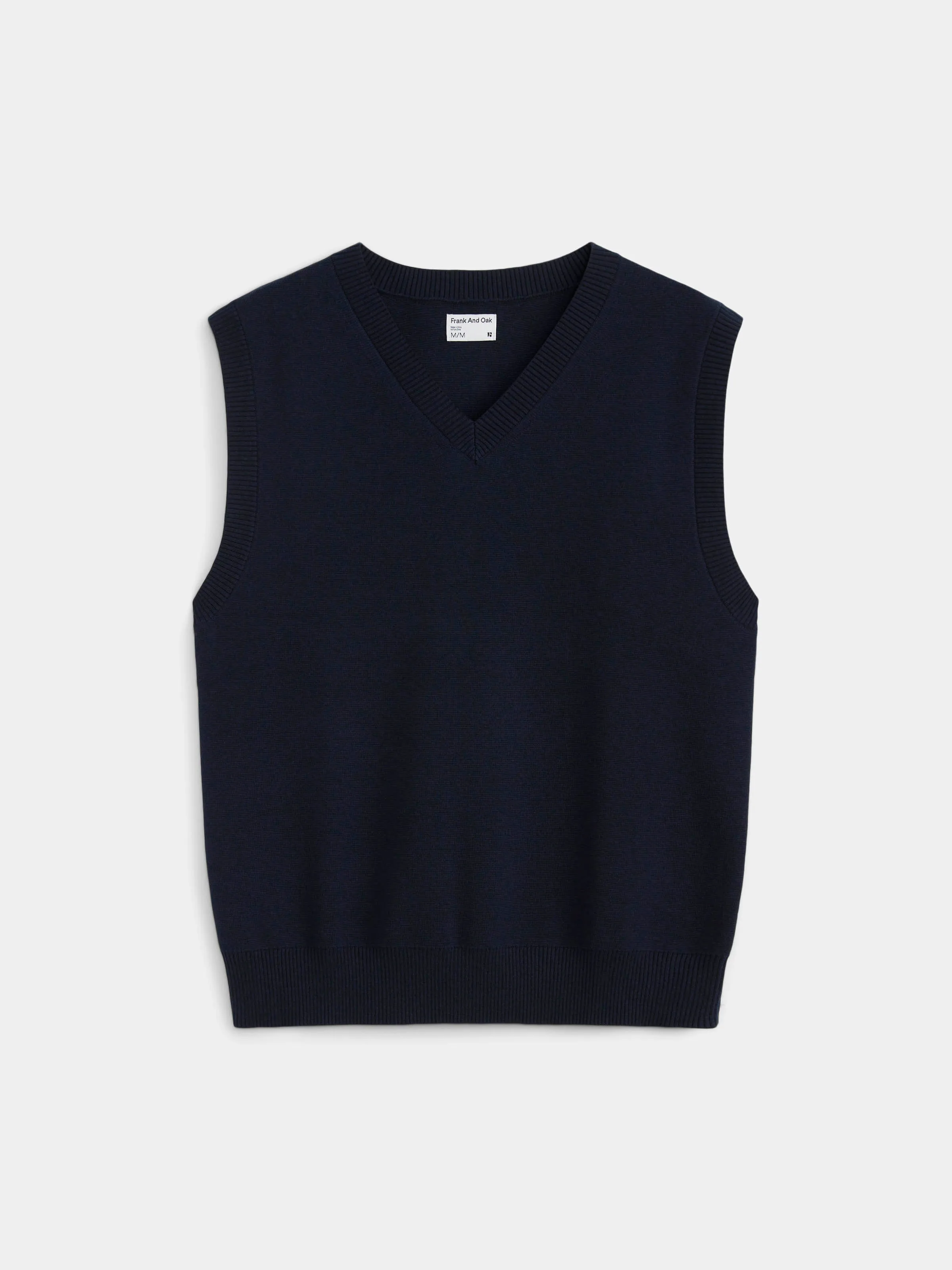The V Neck Sweater Vest in Deep Blue