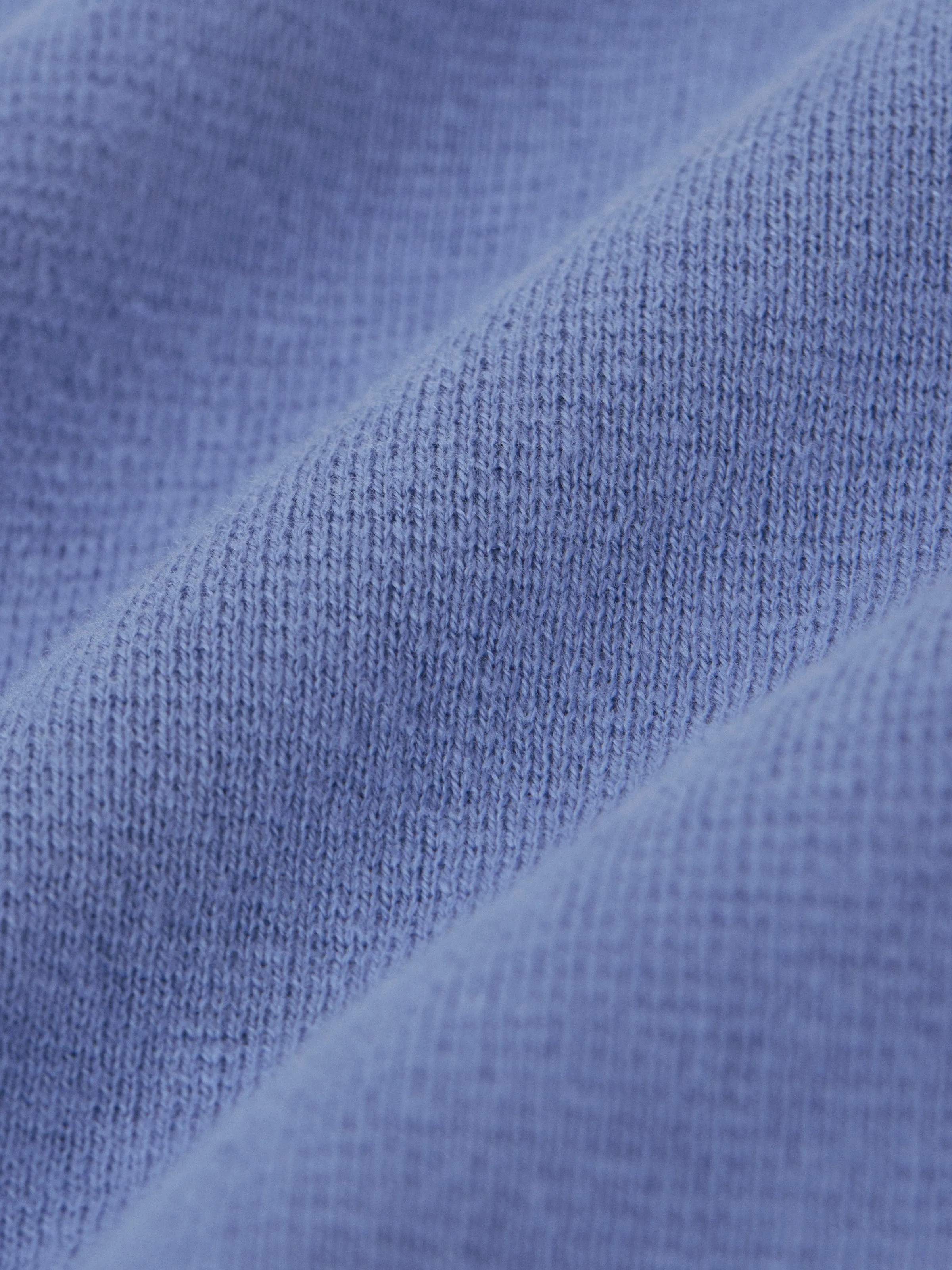 The Zip Up Polo Knit in Blue