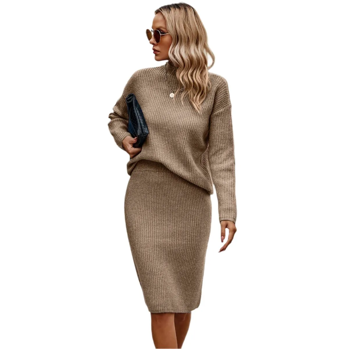 Thick Knit Loose Sweater Set