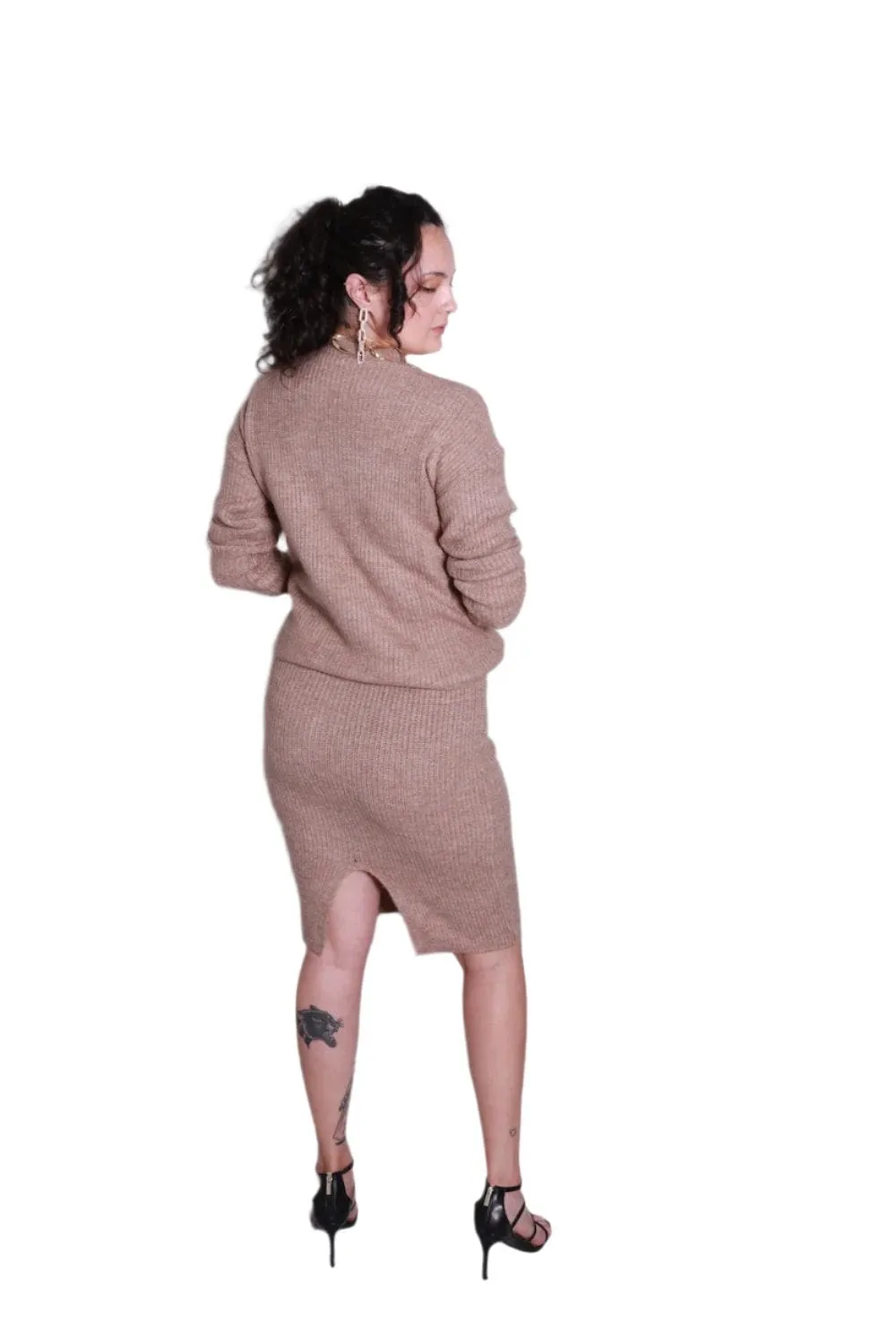 Thick Knit Loose Sweater Set