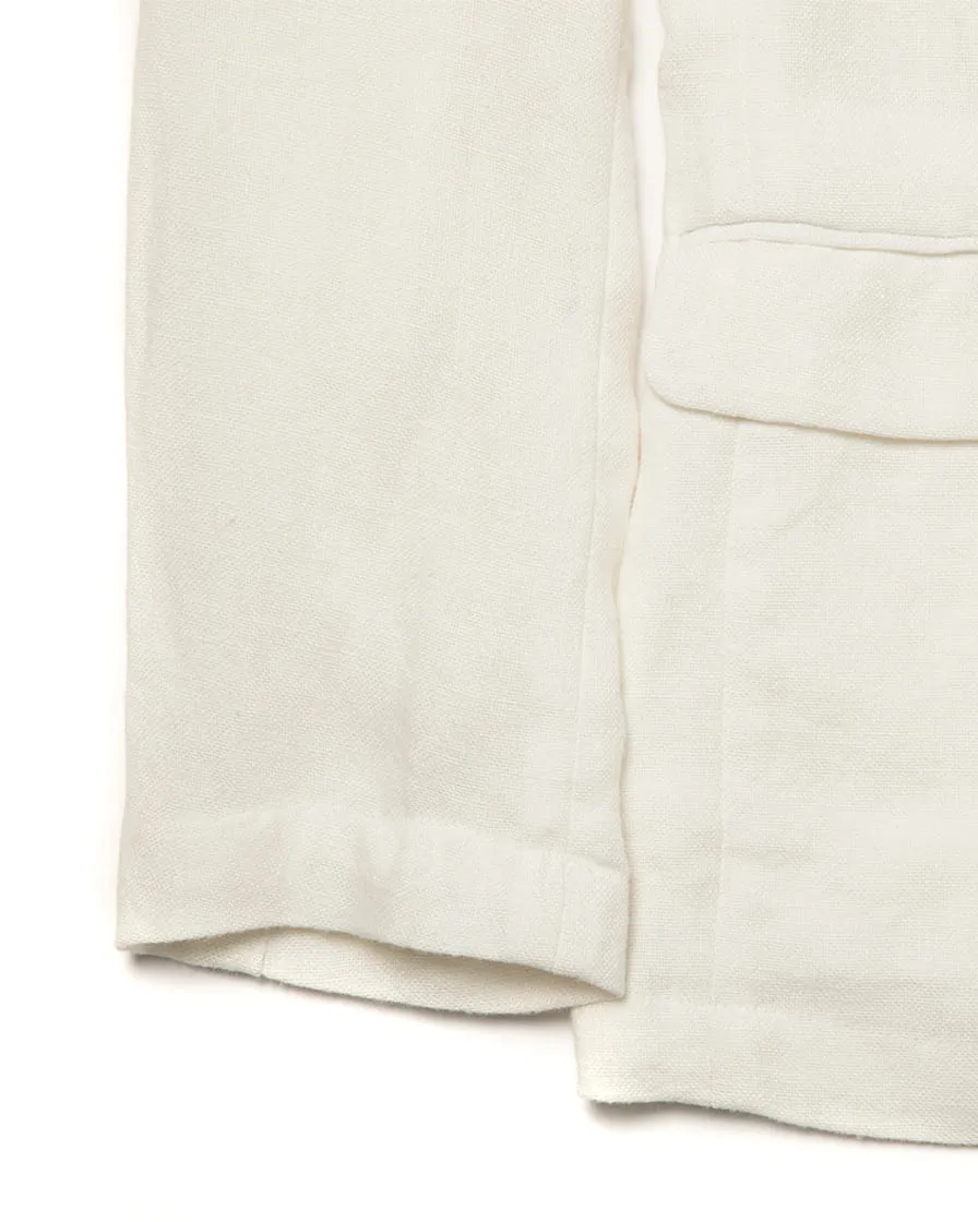 Three Button Cotton Linen Blazer