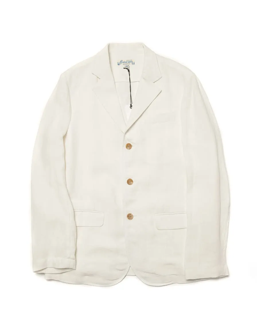 Three Button Cotton Linen Blazer