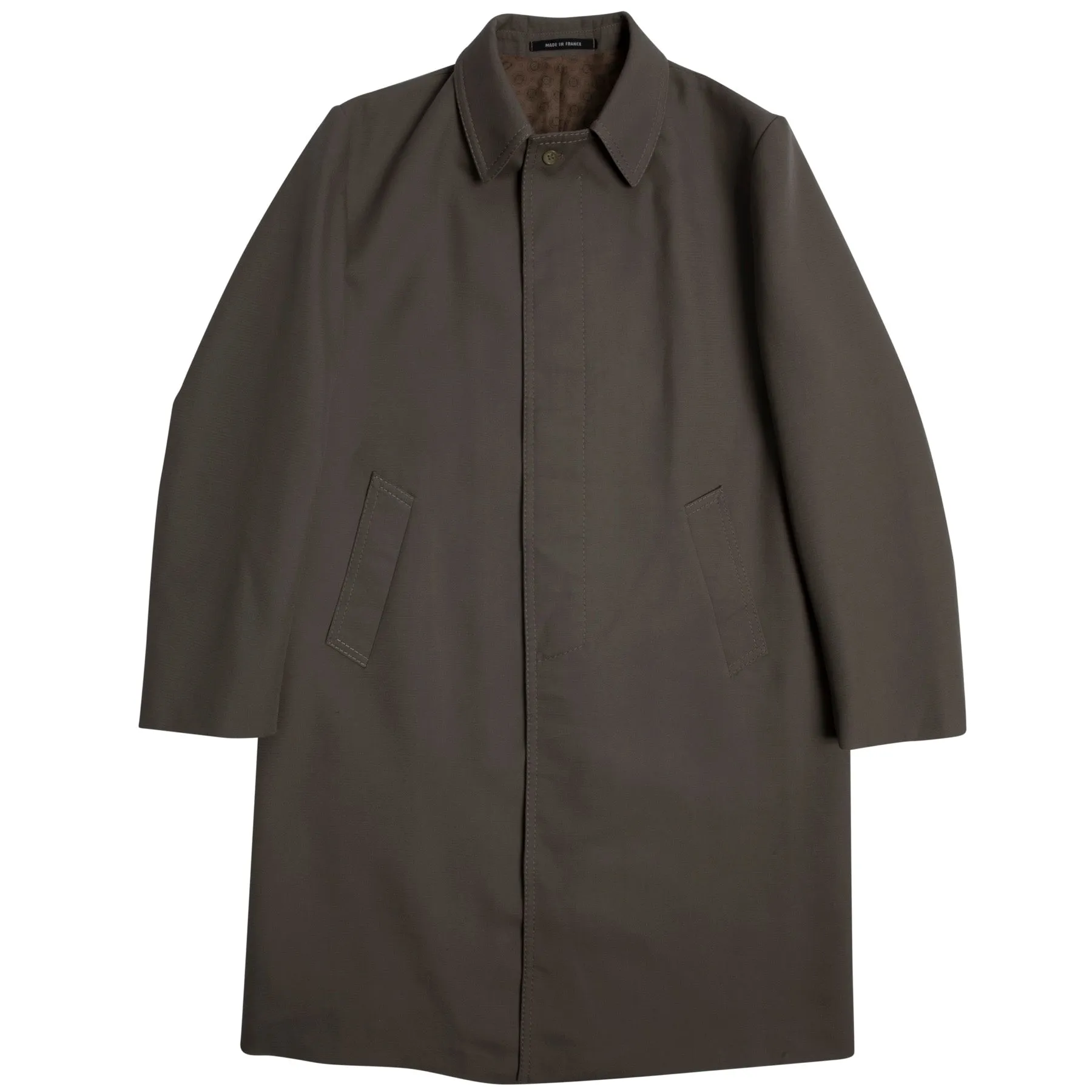 Trevira Tabby Weave Balmacaan Coat