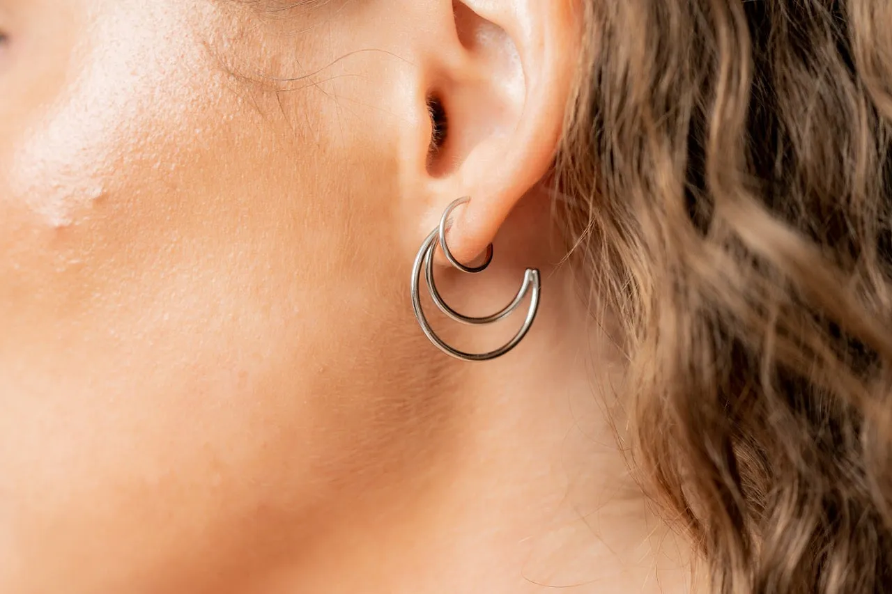 Triple Moon Double Twist Hoop