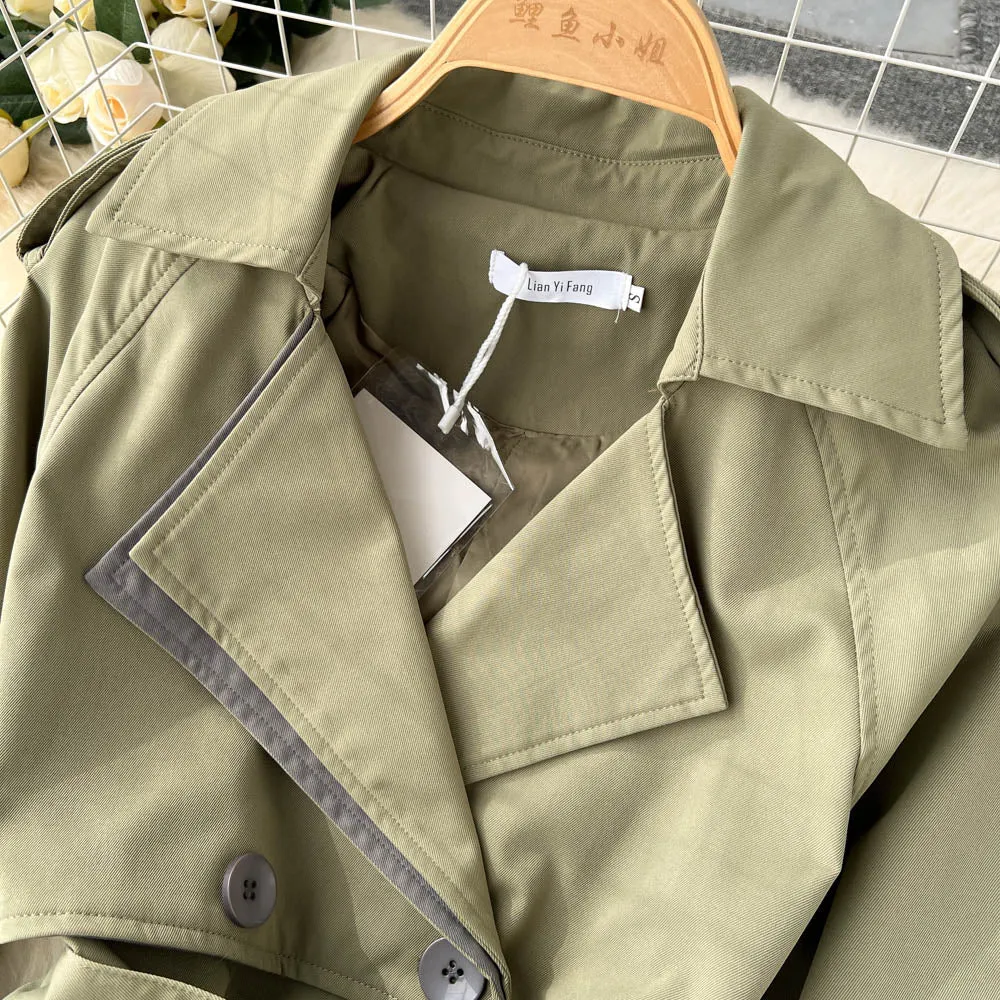 Vintage Suit Collar Trench Coat