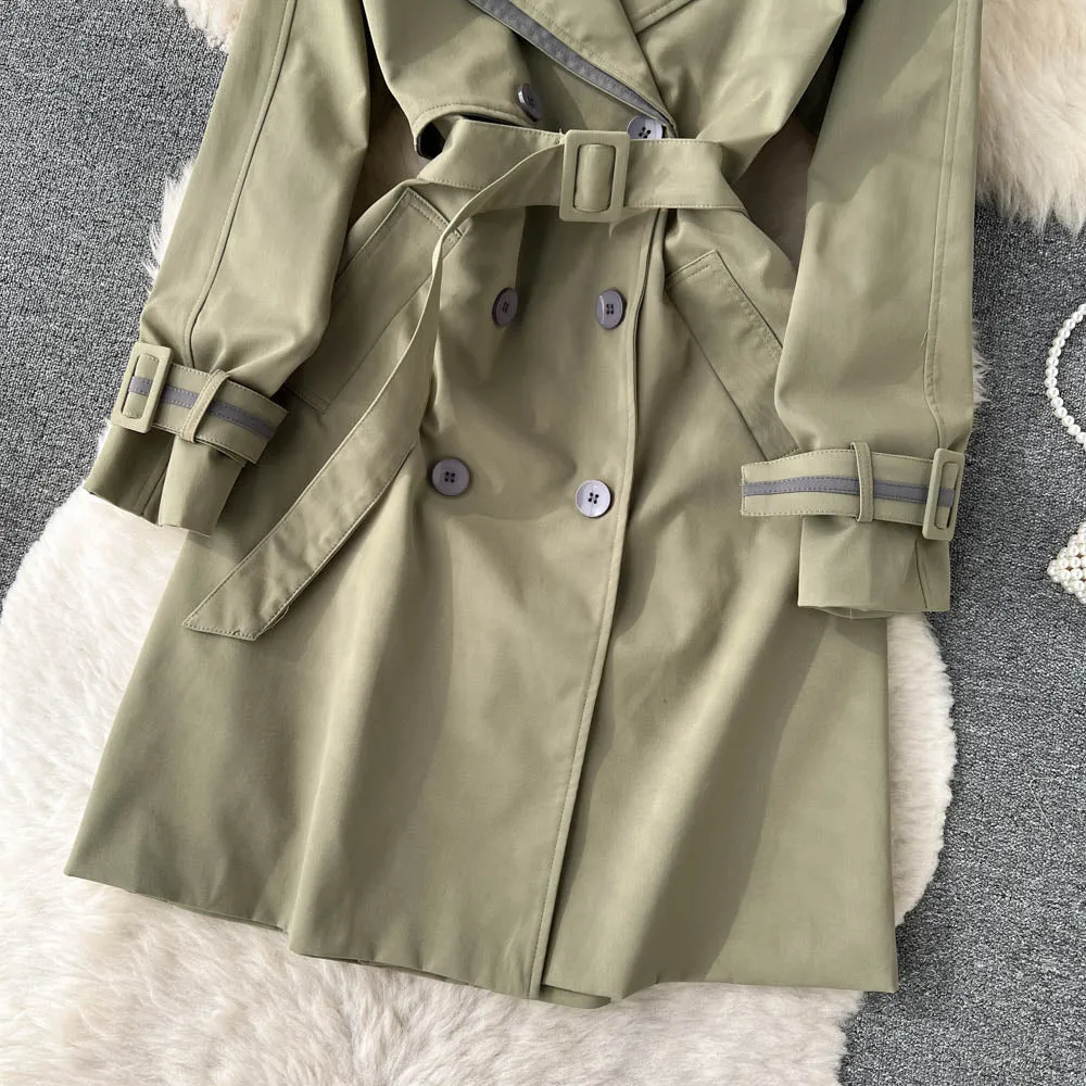 Vintage Suit Collar Trench Coat