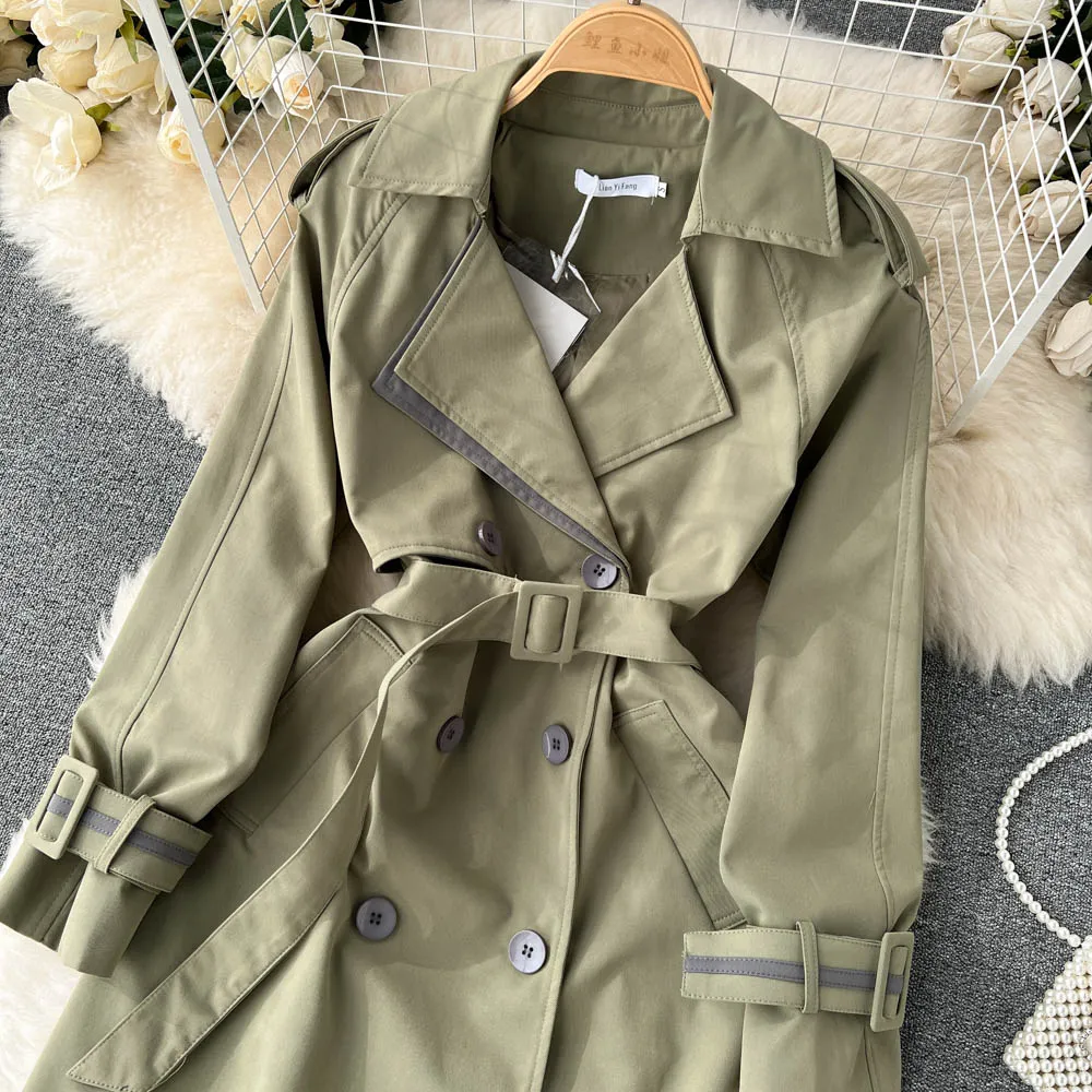Vintage Suit Collar Trench Coat