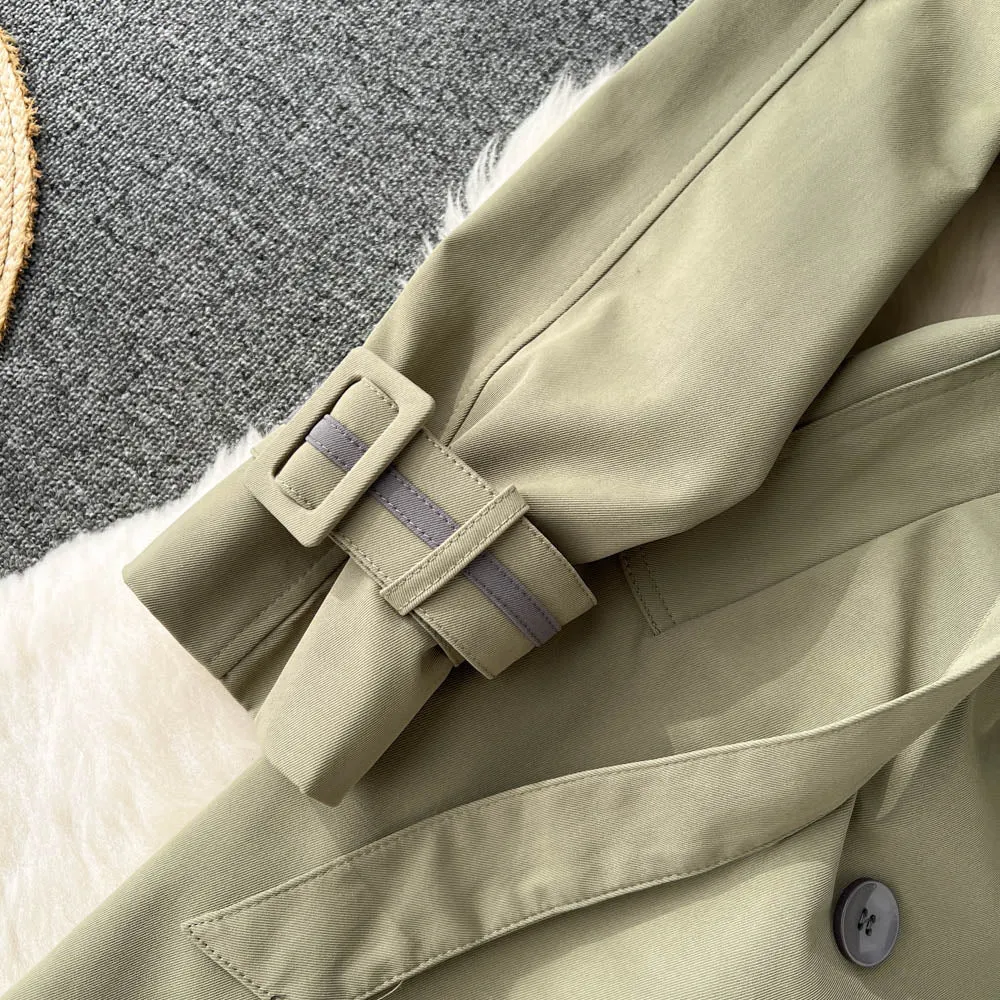 Vintage Suit Collar Trench Coat