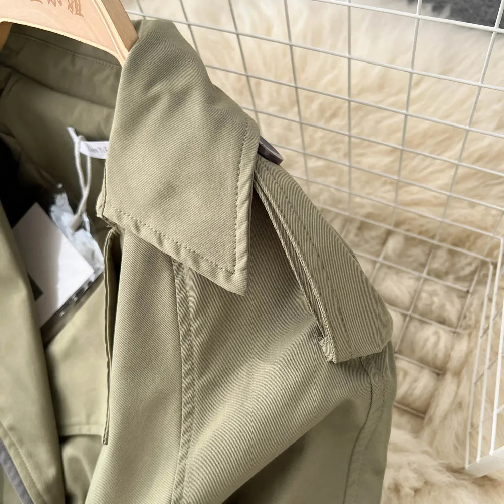 Vintage Suit Collar Trench Coat