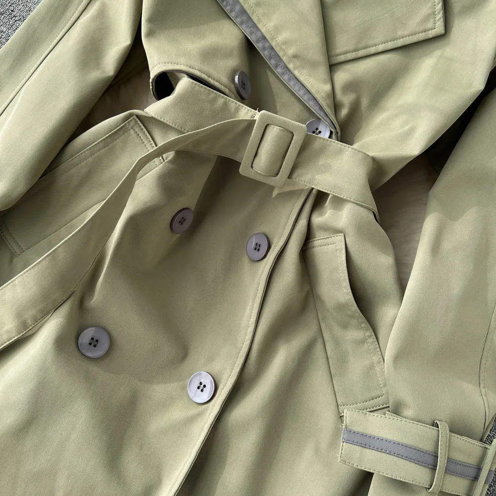 Vintage Suit Collar Trench Coat