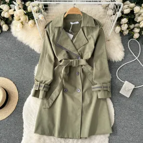 Vintage Suit Collar Trench Coat