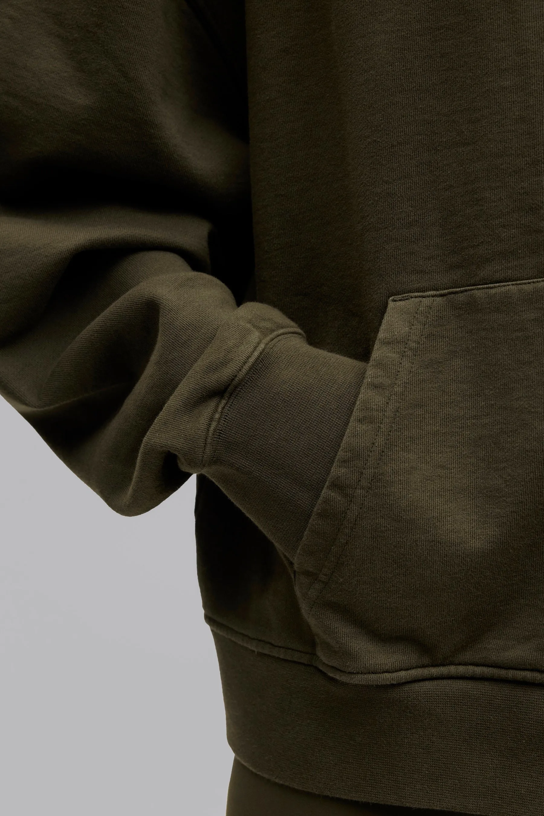 V_LYFE420 BOXY ZIP HOODIE - Khaki