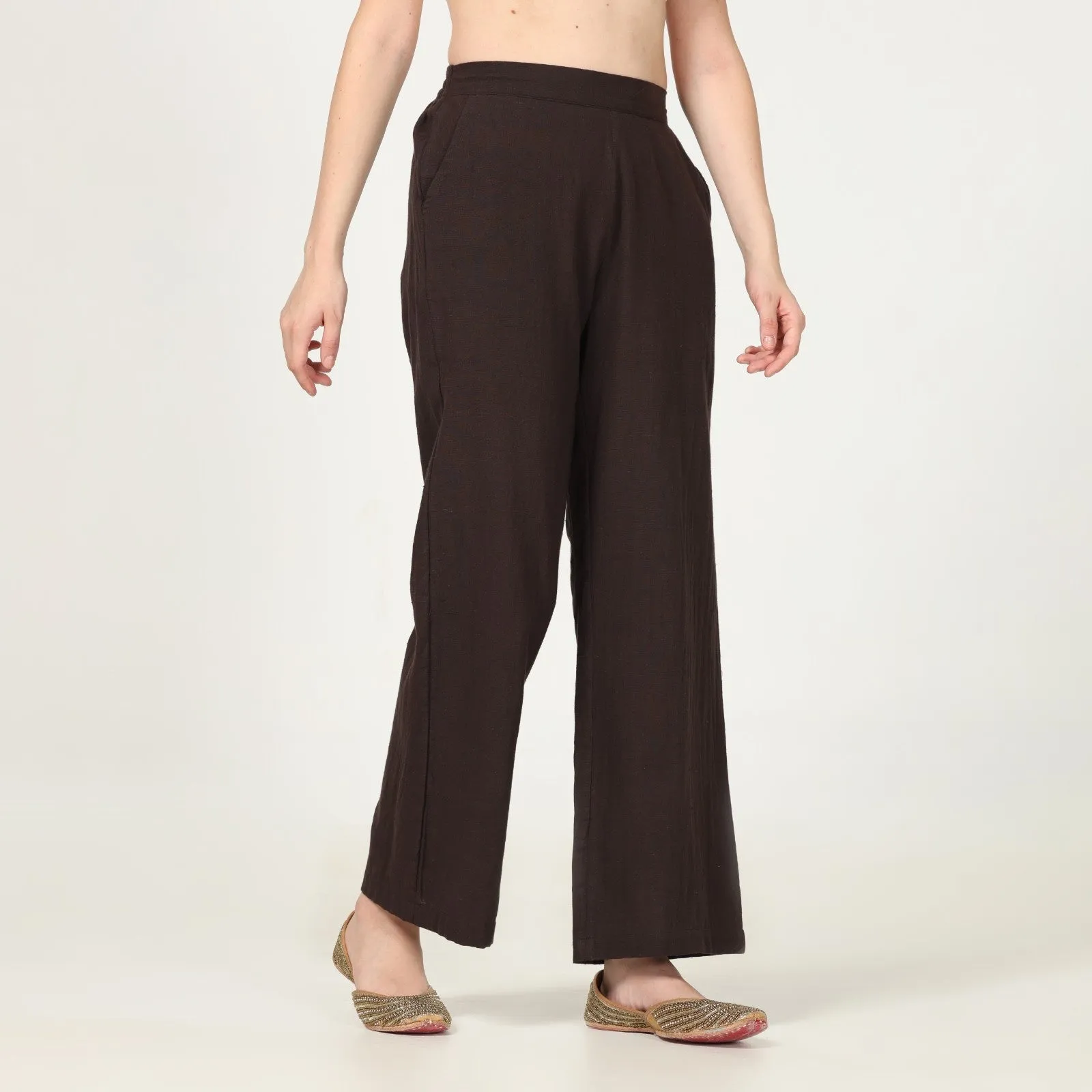 Women's Coffee Brown Straight Fit Pant | Cotton | Everyday Wear