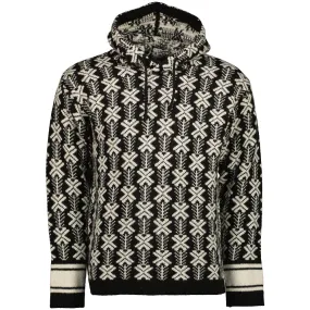 Wool Jacquard Logo Hooded Knit